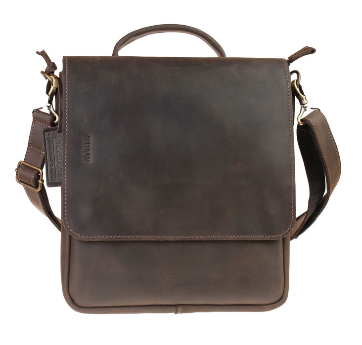Сумка чоловіча шкіряна на плече SULLIVAN smvp146-2(46) коричнева