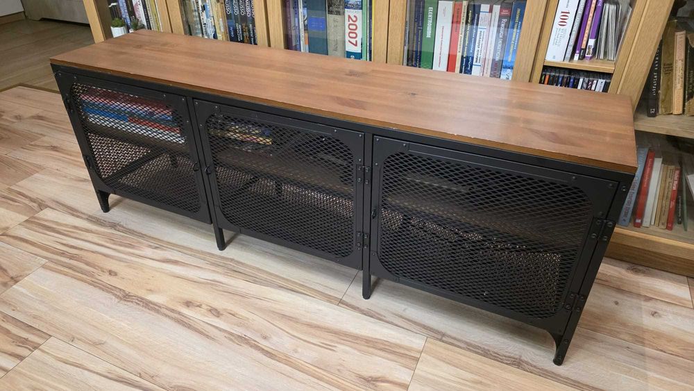 FJÄLLBO Szafka pod TV, czarny, 150x36x54 cm