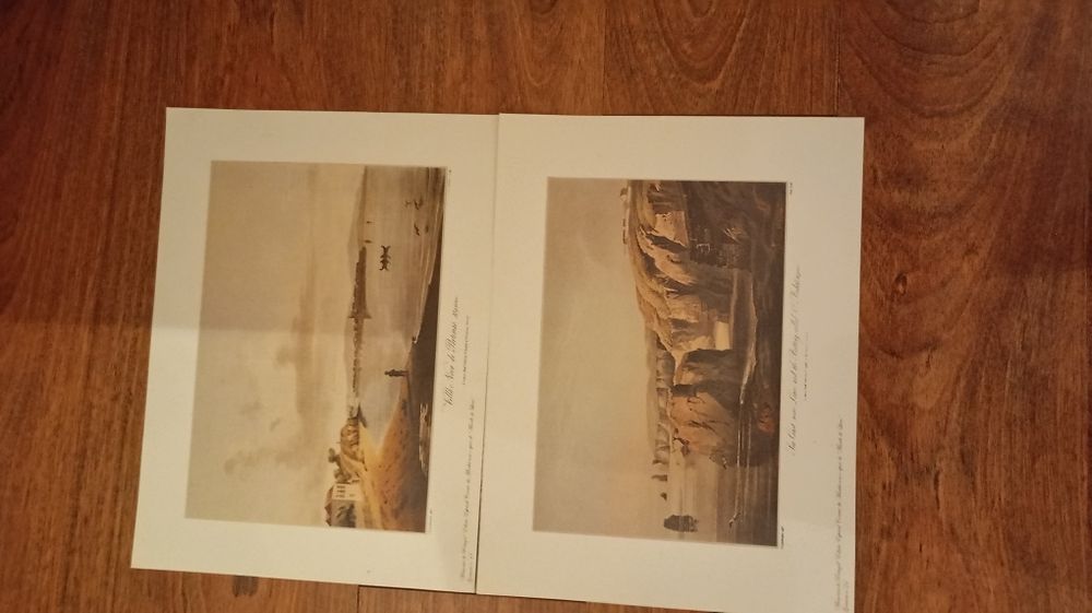 Várias gravuras e mapas de Portugal