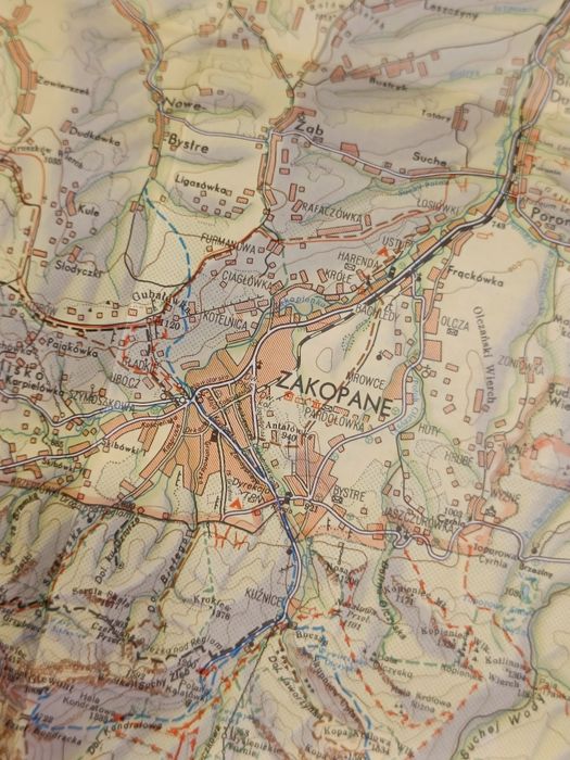 Mapa turystyczna Tatry i Pieniny