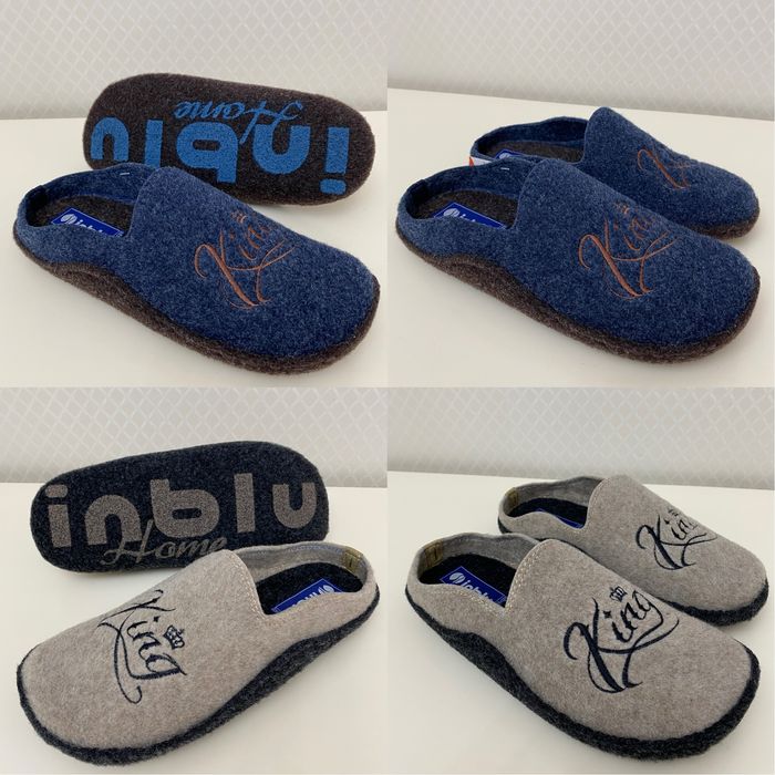 Мужские войлочные тапочки Inblu.Бежеві та коричневі