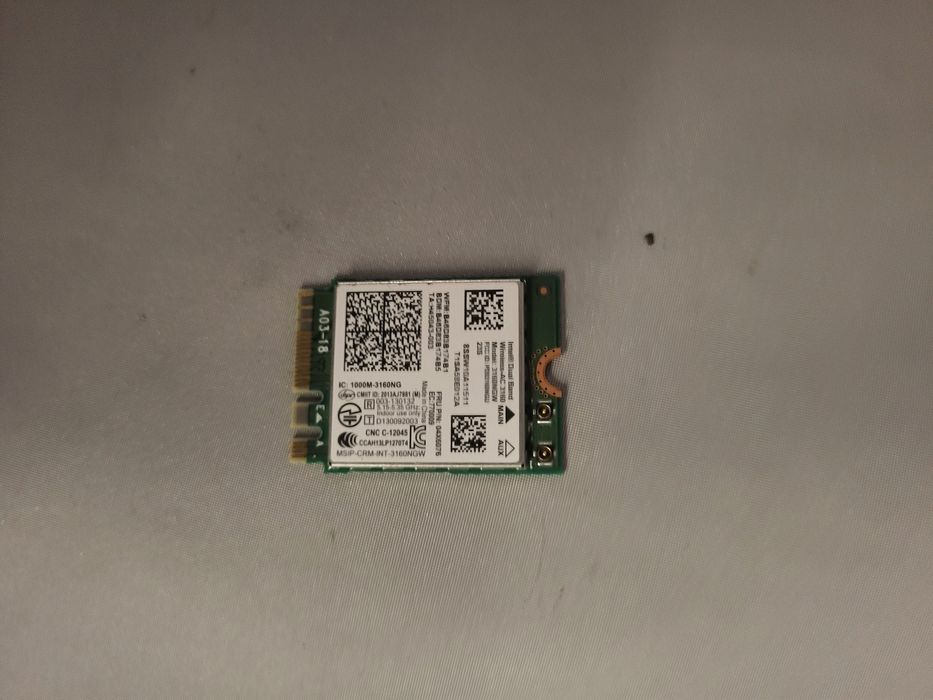 Sprzedam Kartę sieciową WIFI do laptopa LENOVO G70 - 80