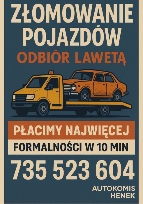 Złomowanie  pojazdów i skup  najlepsza cena