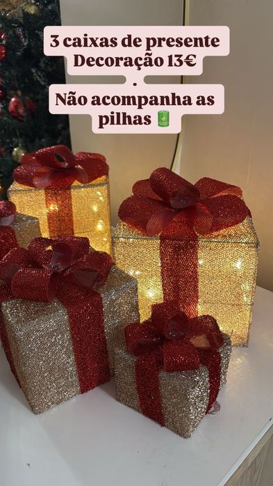3 caixas de presente decoração