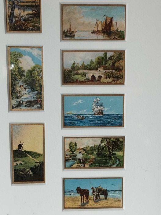 Quadro Grandes Pinturas a Óleo - Cartões Cigarros