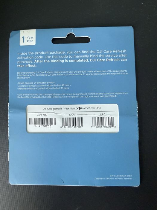 DJI Care Refresh Mavic 3 Pro - 1 Year
