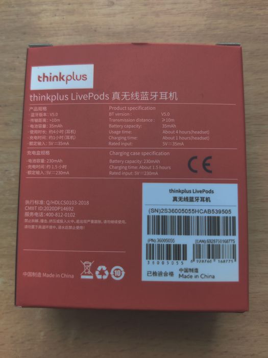 Навушники блютуз thinkplus Live Pods
