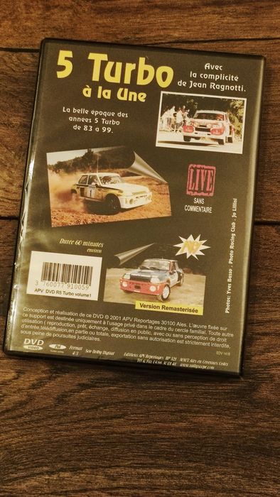 DVD Rallye Renault 5 Turbo