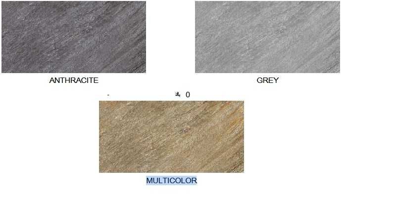 Tanie płyty tarasowe gresowe grubość 2cm CERRAD PIAZZA GREY/ANTRACITE/MULTICOLOR - 3 kolory