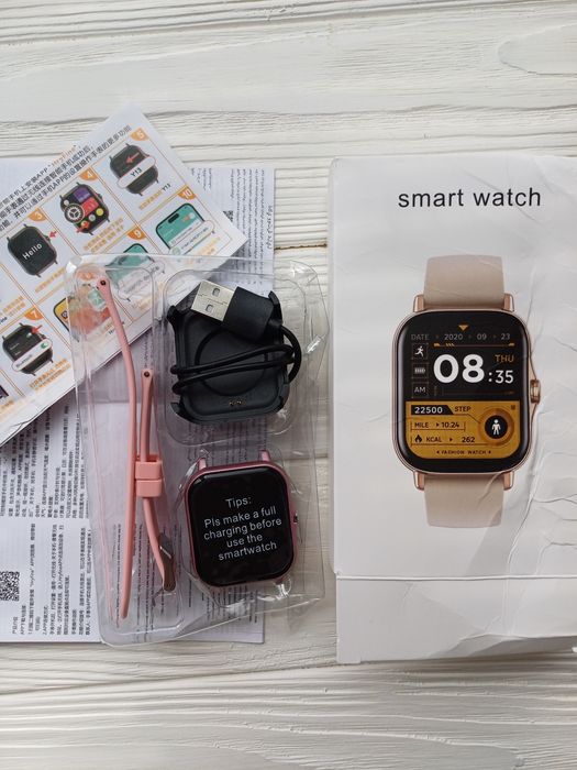 Smart watch жіночий рожевий годинник