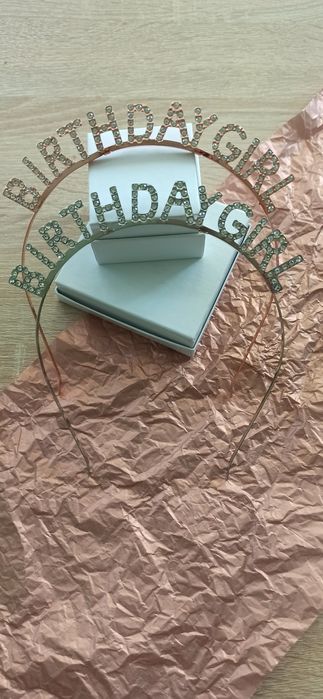 Обруч "Birthday Girl" рожеве золото/срібло