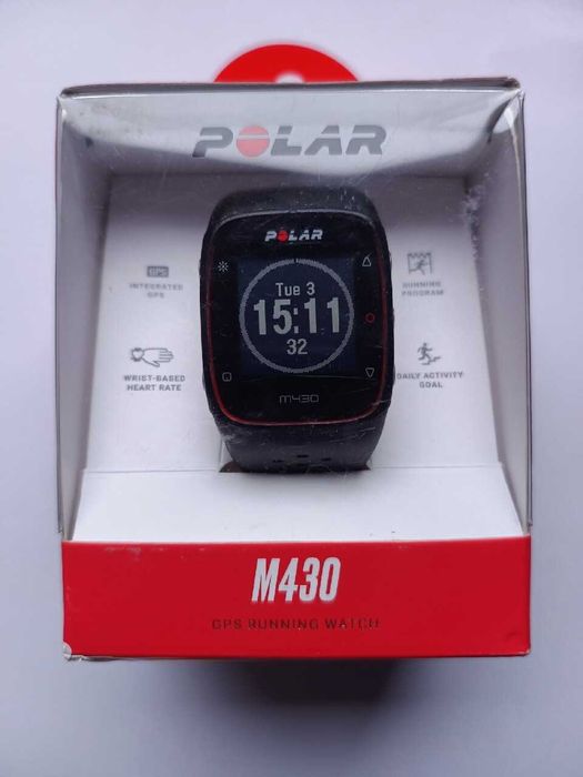 Zegarek sportowy Polar M430, nowy pasek, nowy kabel do ładowania