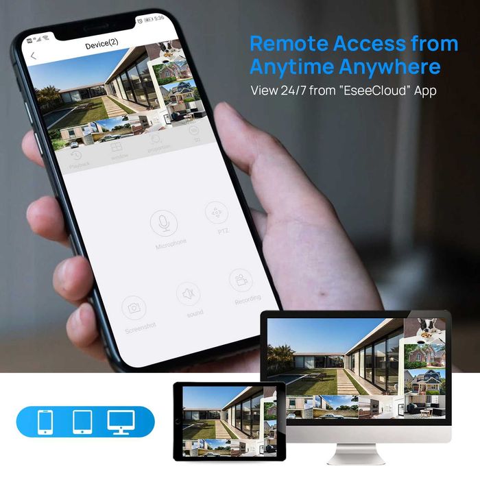 Kit Video Vigilância WIFI 4 câmaras - 3MP 1080P - Visão Noturna - NOVO