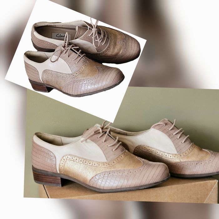 Skórzane półbuty jazzówki oksfordy Clarks Hamble Oak r. 39.5 (nie wysyłam przez olx)