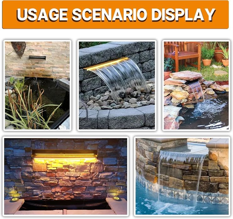 fontanna basenowa ze stali nierdzewnej