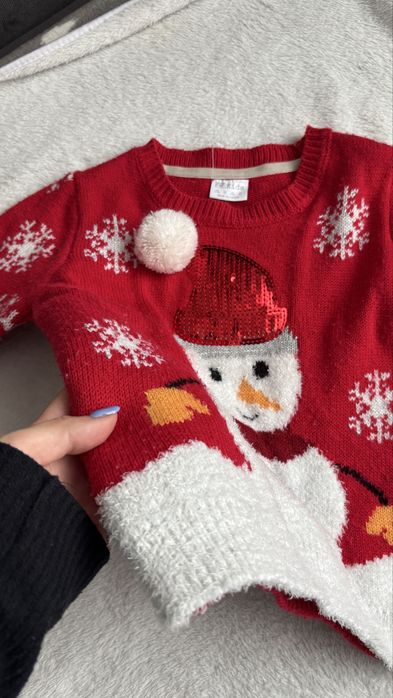 Świąteczny sweter Boże Narodzenie Bałwanek unisex 3/4 years 104.