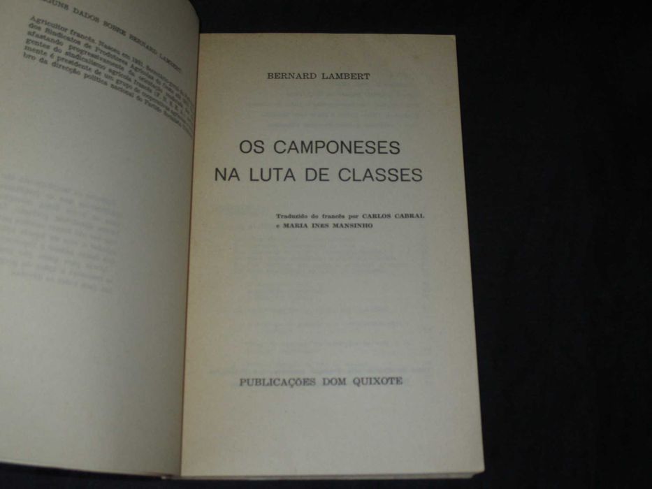 Livro Os Camponeses na Luta de Classes Lambert