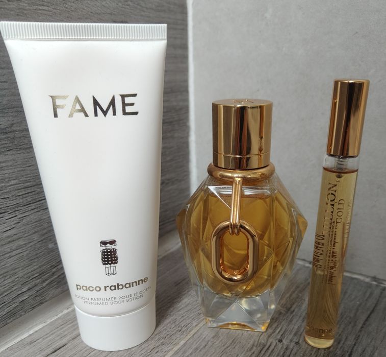 Paco Rabanne Million Gold For Her zestaw woda perfumowana spray 90ml + balsam do ciała 100ml + woda perfumowana spray 10ml