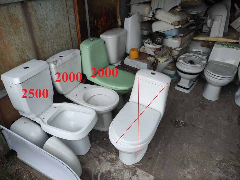 Унитаз бу, раковины и бачки бу после ремонта для ремонта, домашние VIP