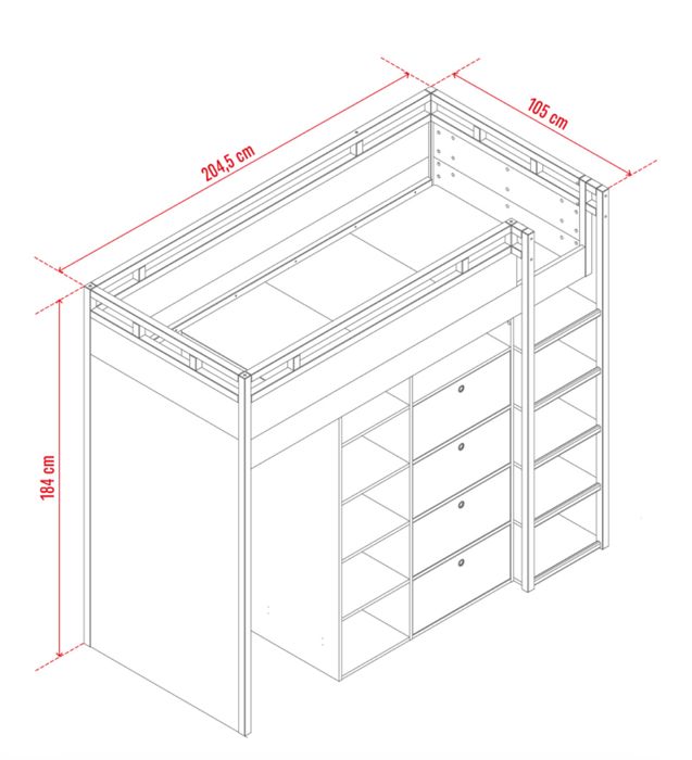 Łóżko piętrowe VOX YOUNG - stan bdb.
