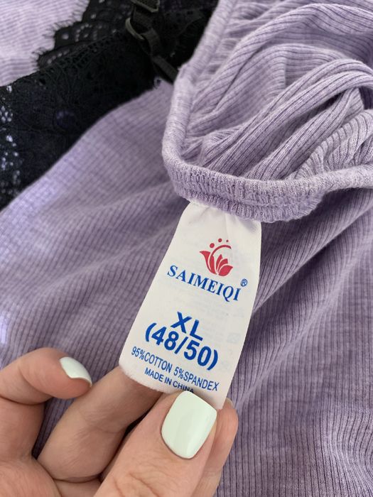 Пижама в рубчик майка с шортами на тонких бретелях S/M