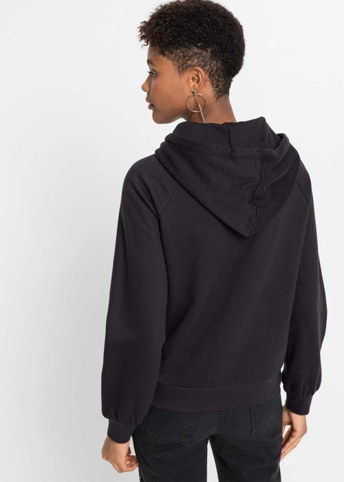 B.P.C bluza z kapturem czarna z guzikami 32/34.