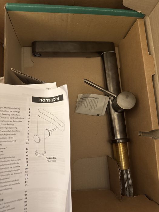 Bateria Umywalkowa Hansgrohe Finoris 230 Gun metal stal sczotkowana