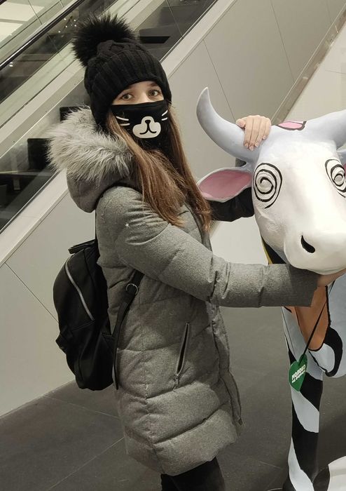 Пуховик RESERVEDподростковое 13-16 лет пух перо размер XS/S осень-зима