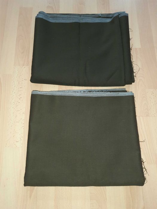 2 отреза ткани офицерская форма повседневная, шерсть защитного цвета (цена за 2 отреза)