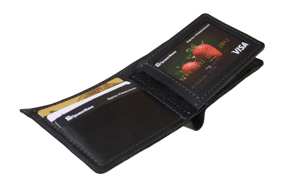 Гаманець чоловічий шкіряний маленький SULLIVAN gm6-1(10) чорний