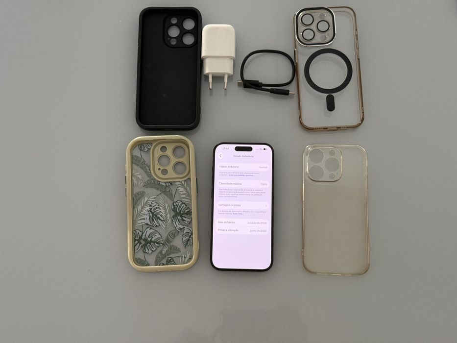 Iphone 15 pro 100% saude de bateria 256gb