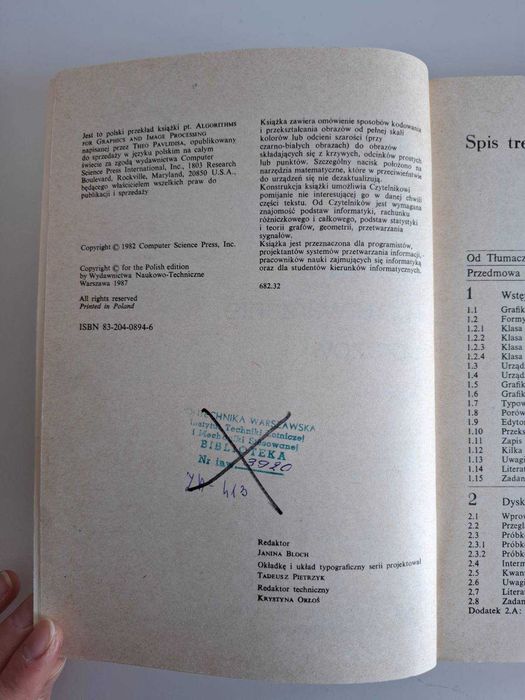 Grafika i przetwarzanie obrazów Theo Pavlidis