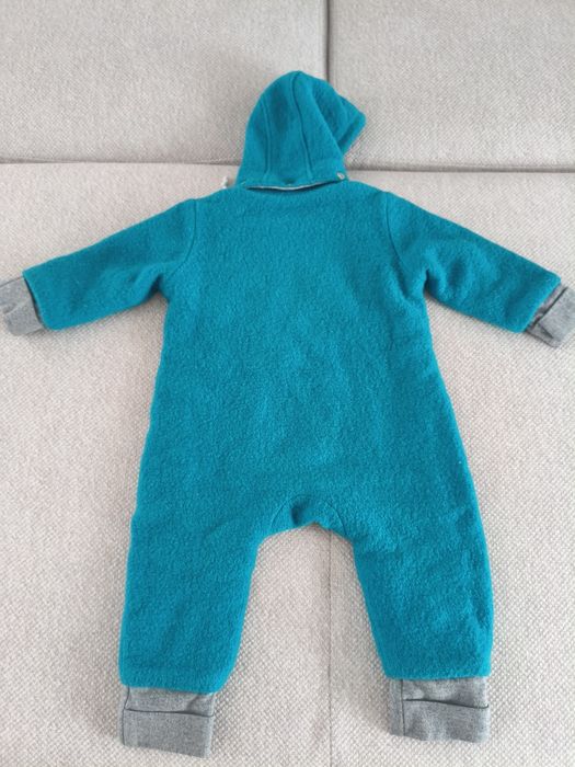 Simple wool kombinezon 74/80 turkus 100% wełna merino