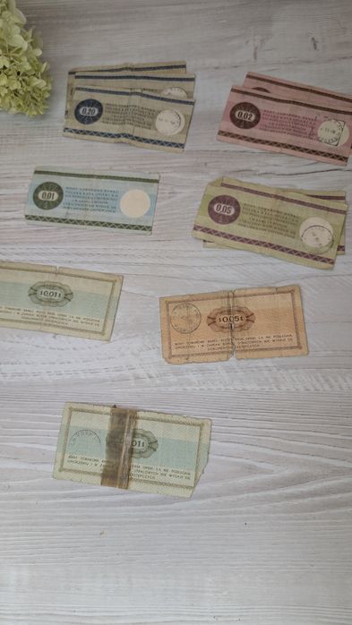 Unikalne Bony Towarowe PKO (PRL) - Różne Nominały - dla Kolekcjonera