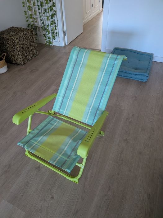 Cadeira de praia com costas ajustáveis