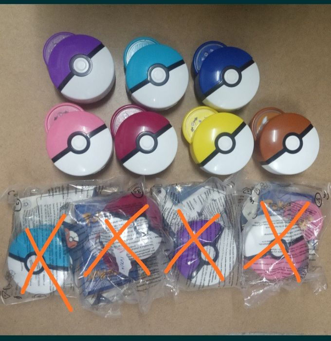 Bolas pokébolas, TY, PEZ, miniuns, SPONGEBOB, happy meal