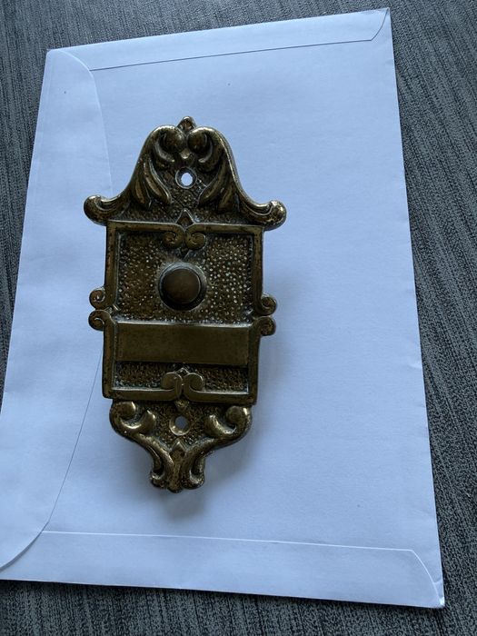 Przycisk dzwonka mosiądz.