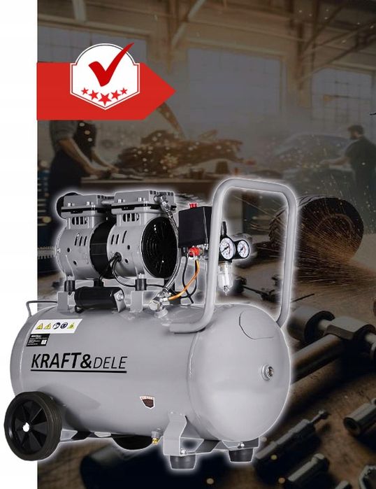 Profesjonalny kompresor bezolejowy kompresor sprężarka 50l 8bar KD1396