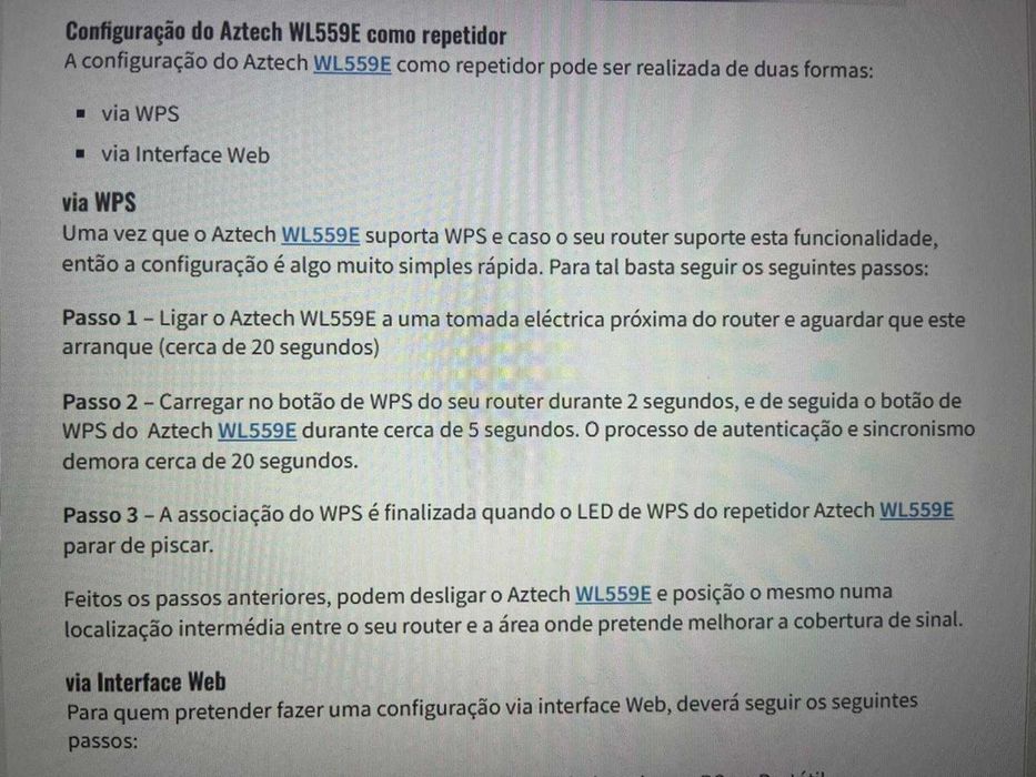 Aztech WL559E repetidor de sinal wifi