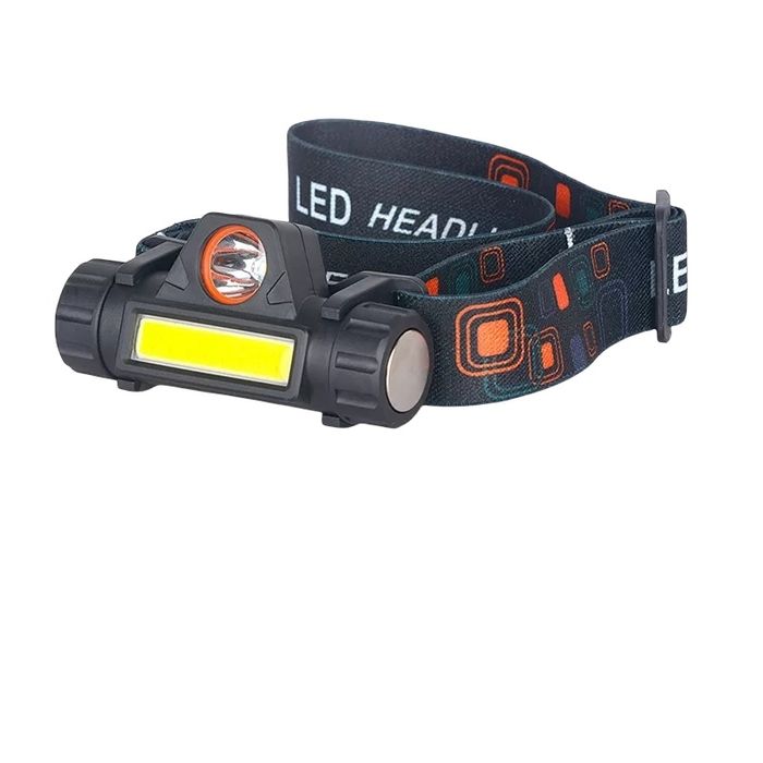 Luz Lanterna Cabeça Head light lamp com bateria 2 LEDs branco iman