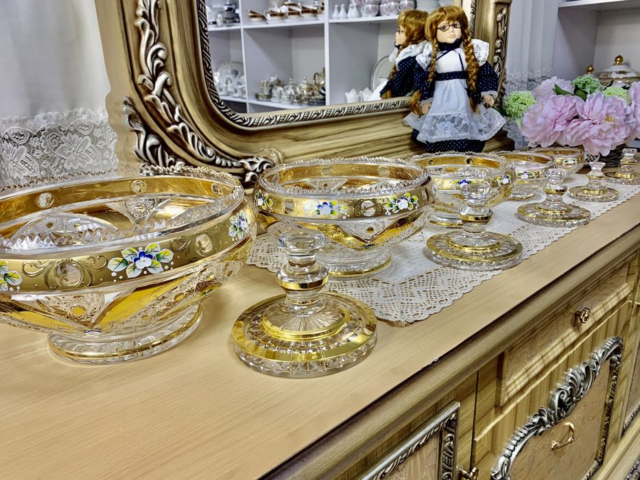 Вазы Богемия из хрусталя