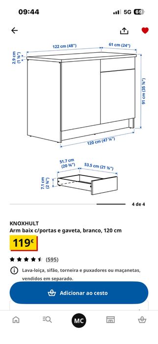 Armário/banca de cozinha
