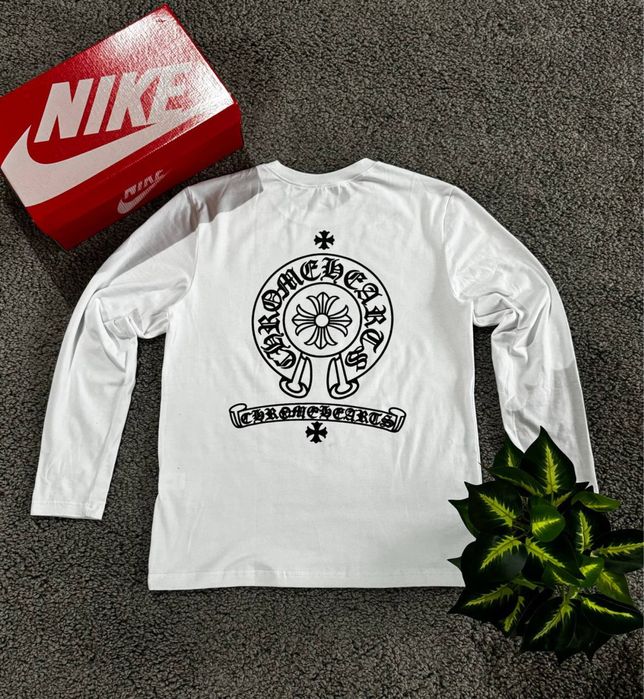 Лонгслів Chrome Hearts / Білий Лонгслів Хром Хартс / Лонгслив Хром