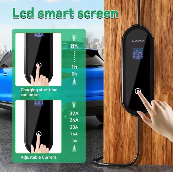 Зарядний пристрій IPENGEN 32A 7kW Type 2 Ev charger для електромобілів ЄВПОПА, регулювання струму 8-32A зарядка