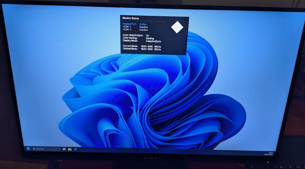 Monitor gamer Omen 27'' 165Hz