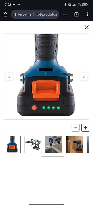 Berbequim Dexter percutor sem fio brushless 20 V com 2 baterias