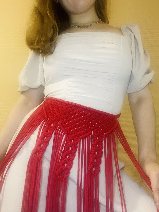 Пояс-запаска/припинда в техніці макраме