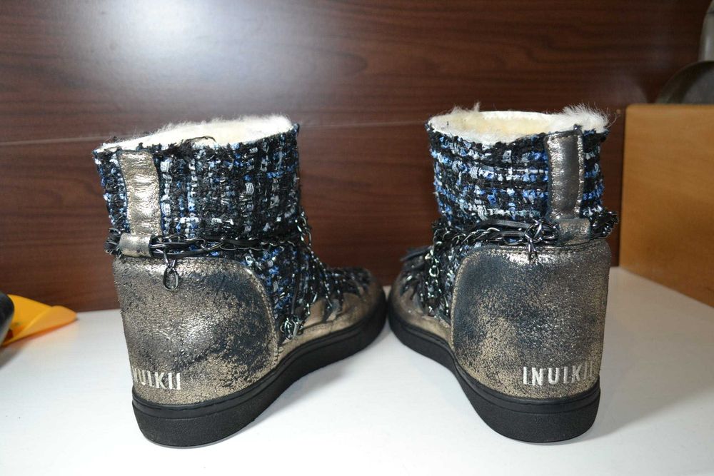 inuikii ugg 39р уги зимние сапожки кожаные оригинал на меху