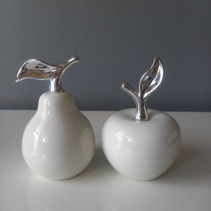 Jabłko+ gruszka zestaw ceramiczna dekoracja ozdobne