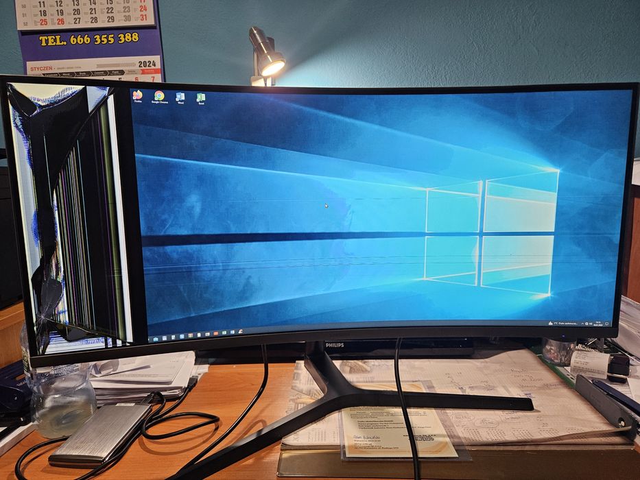 Monitor LED Samsung C34H890WJU 34 " 3440 x 1440 px VA - USZKODZONY!!!